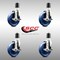 Service Caster 5 Inch 316SS Solid Poly Swivel 1-3/4 Inch Expanding Stem Caster Set Brake SCC SCC-SS316EX20S514-SPUS-TLB-134-4 - alternate 4